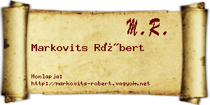 Markovits Róbert névjegykártya